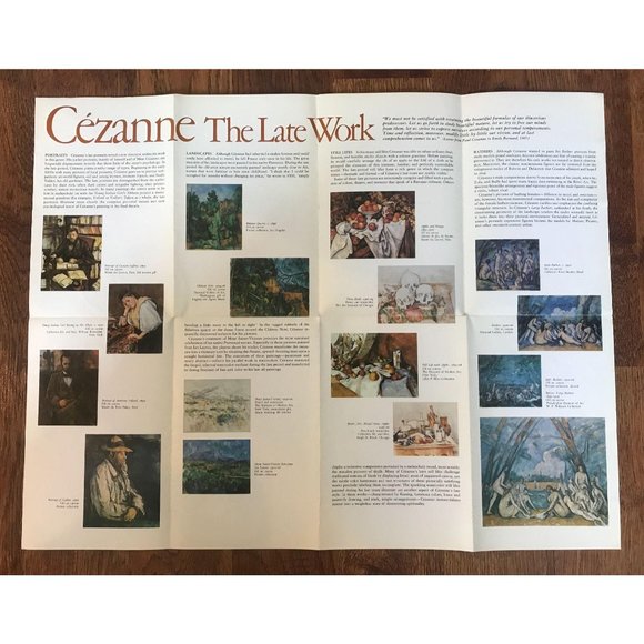 CEZANNE The Late Work BROCHURE/POSTER, Museum of Modern Art, 1977 BIG 17" x 22" - Picture 3 of 4